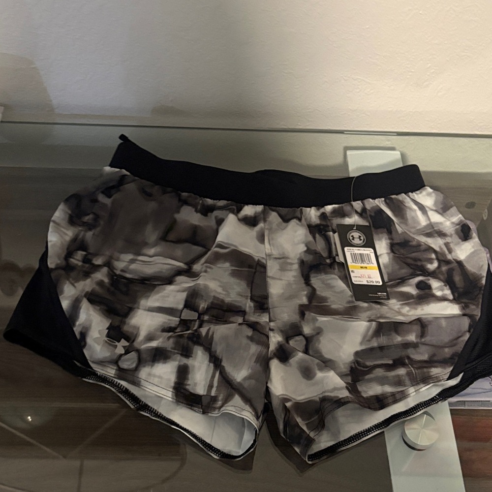 Under Armour Black and Gray Women's Shorts